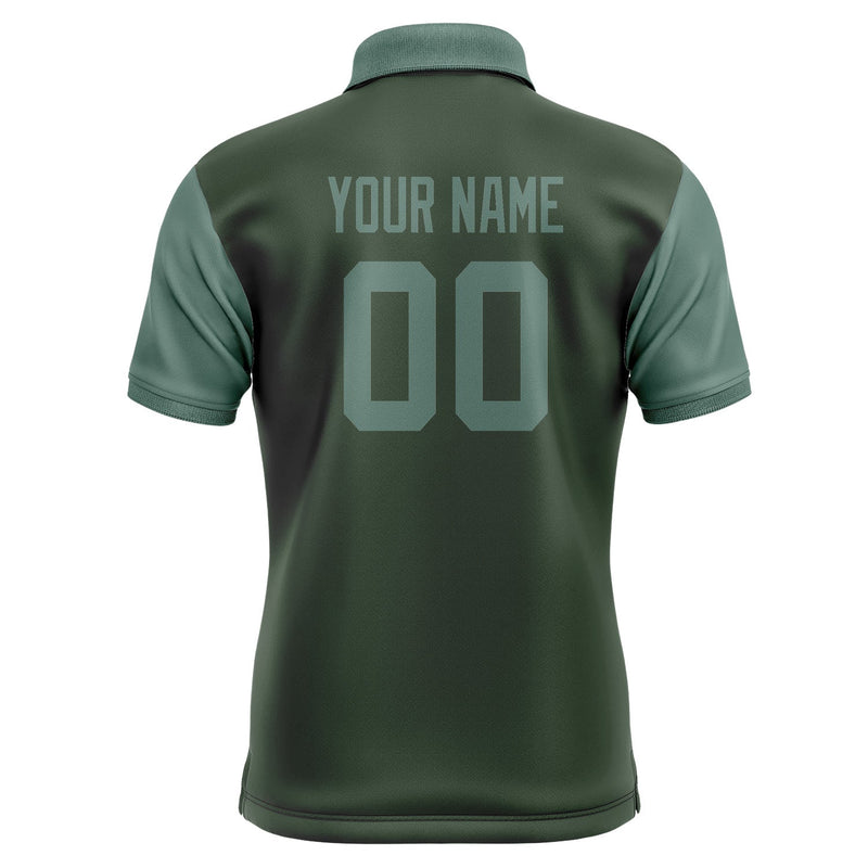 Custom Dark Green Blue Green Short-Sleeve Polo Shirt PO062727B127