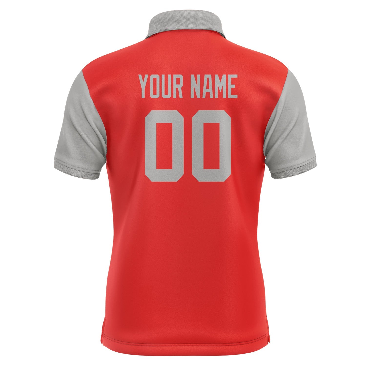 Custom Orange Red Gray Short-Sleeve Polo Shirt PO120404B104