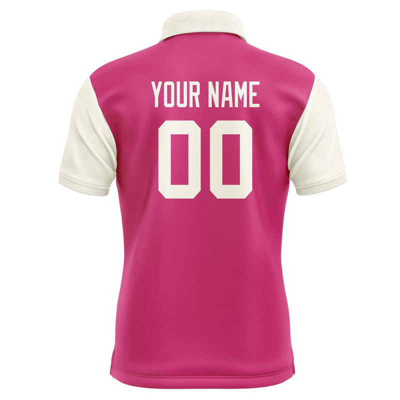 Custom Pink Cream Short-Sleeve Polo Shirt PO130303B103