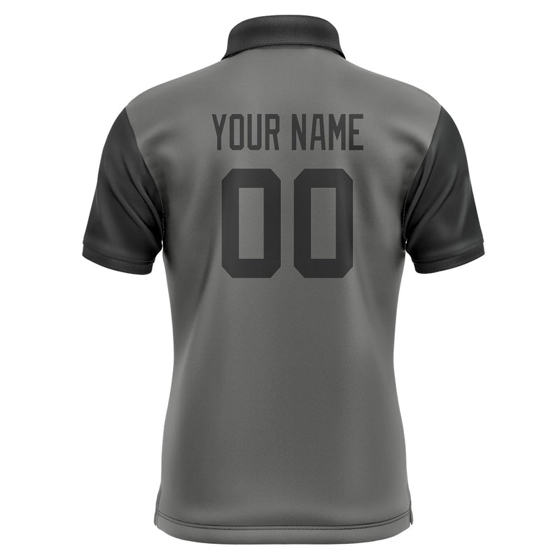 Custom Dark Grey Black Short-Sleeve Polo Shirt PO201717B117