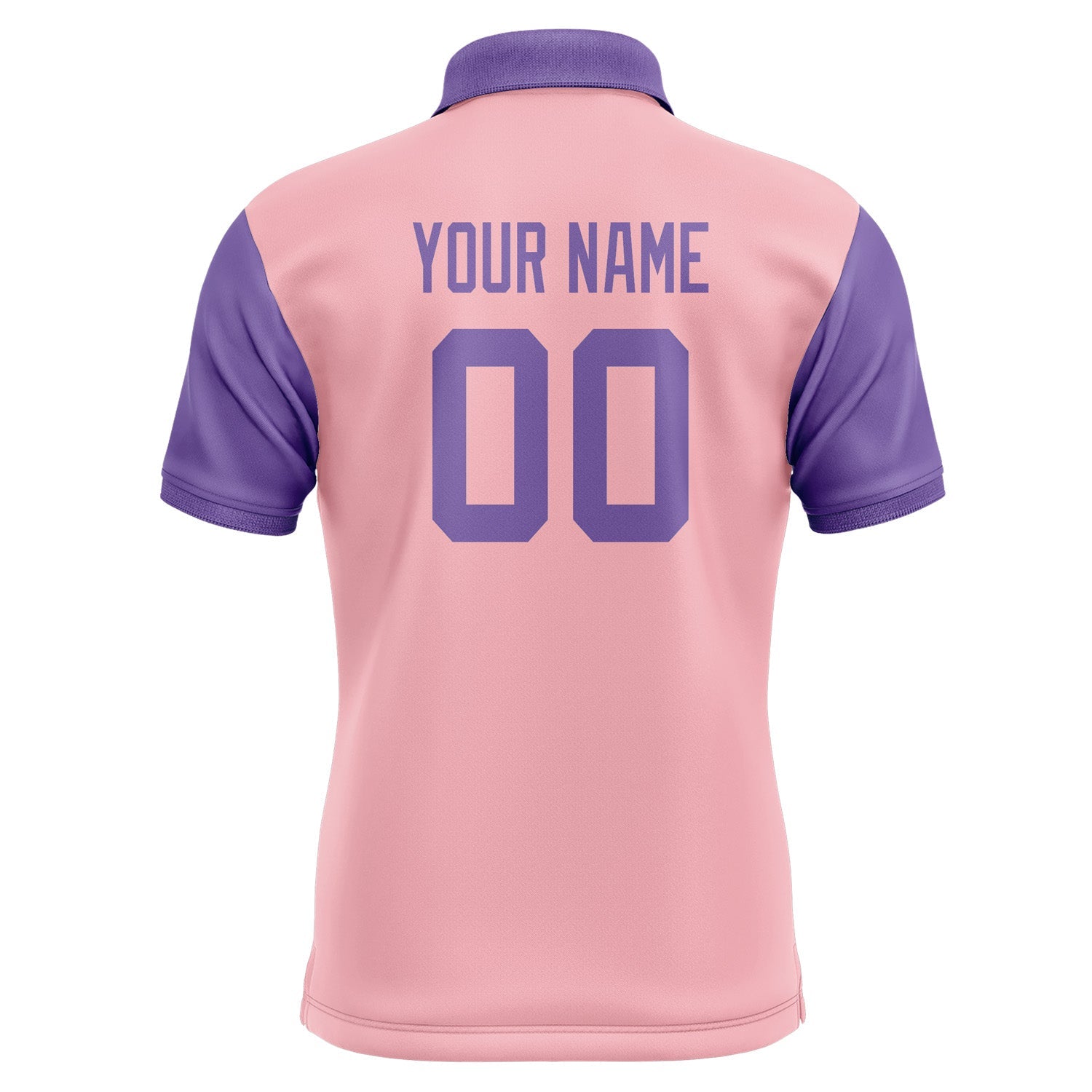 Custom Light Pink Light Purple Short-Sleeve Polo Shirt PO212323B123