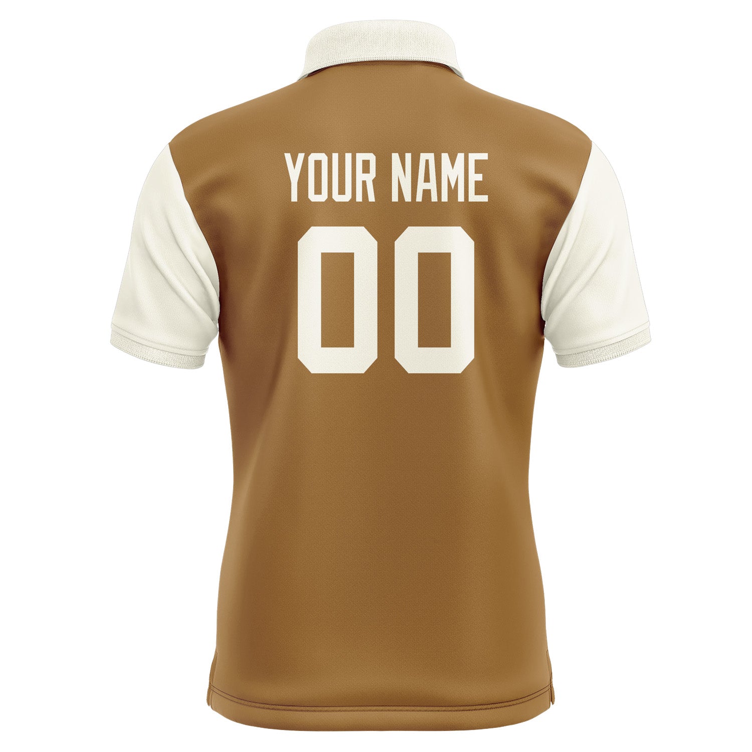 Custom Khaki Cream Short-Sleeve Polo Shirt PO220303B103