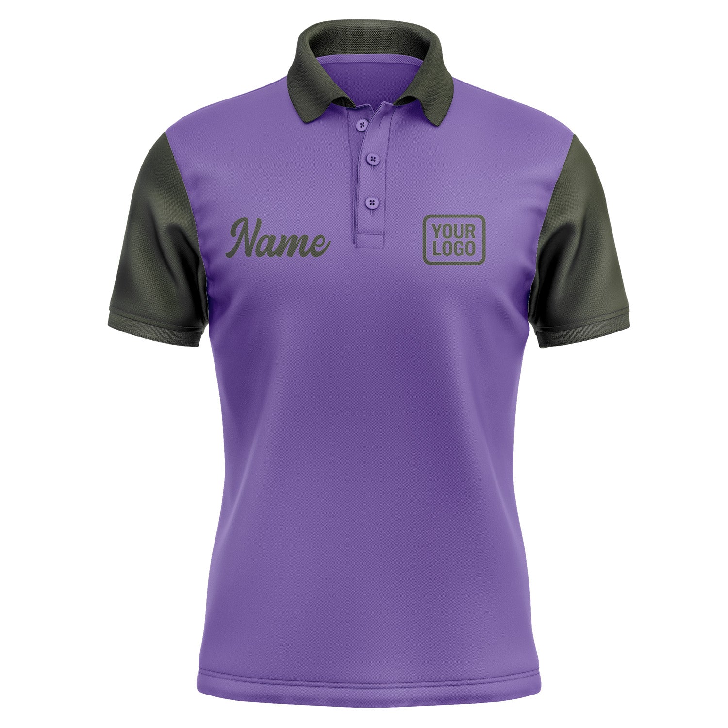 Custom Light Purple Olive Short-Sleeve Polo Shirt PO230202B102