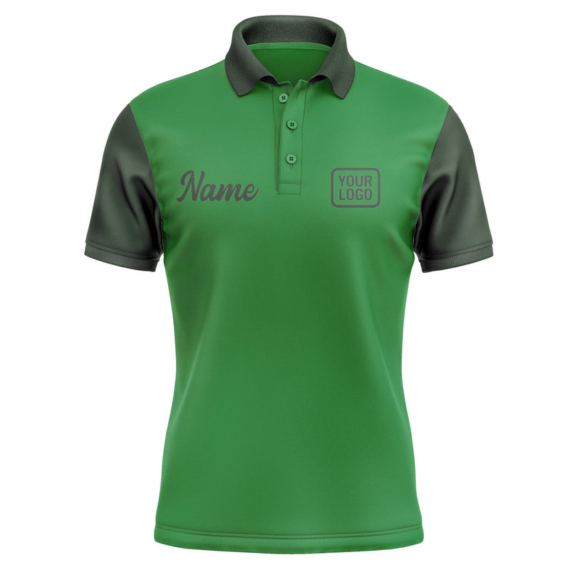 Custom Emerald Green Dark Green Short-Sleeve Polo Shirt PO240606B106