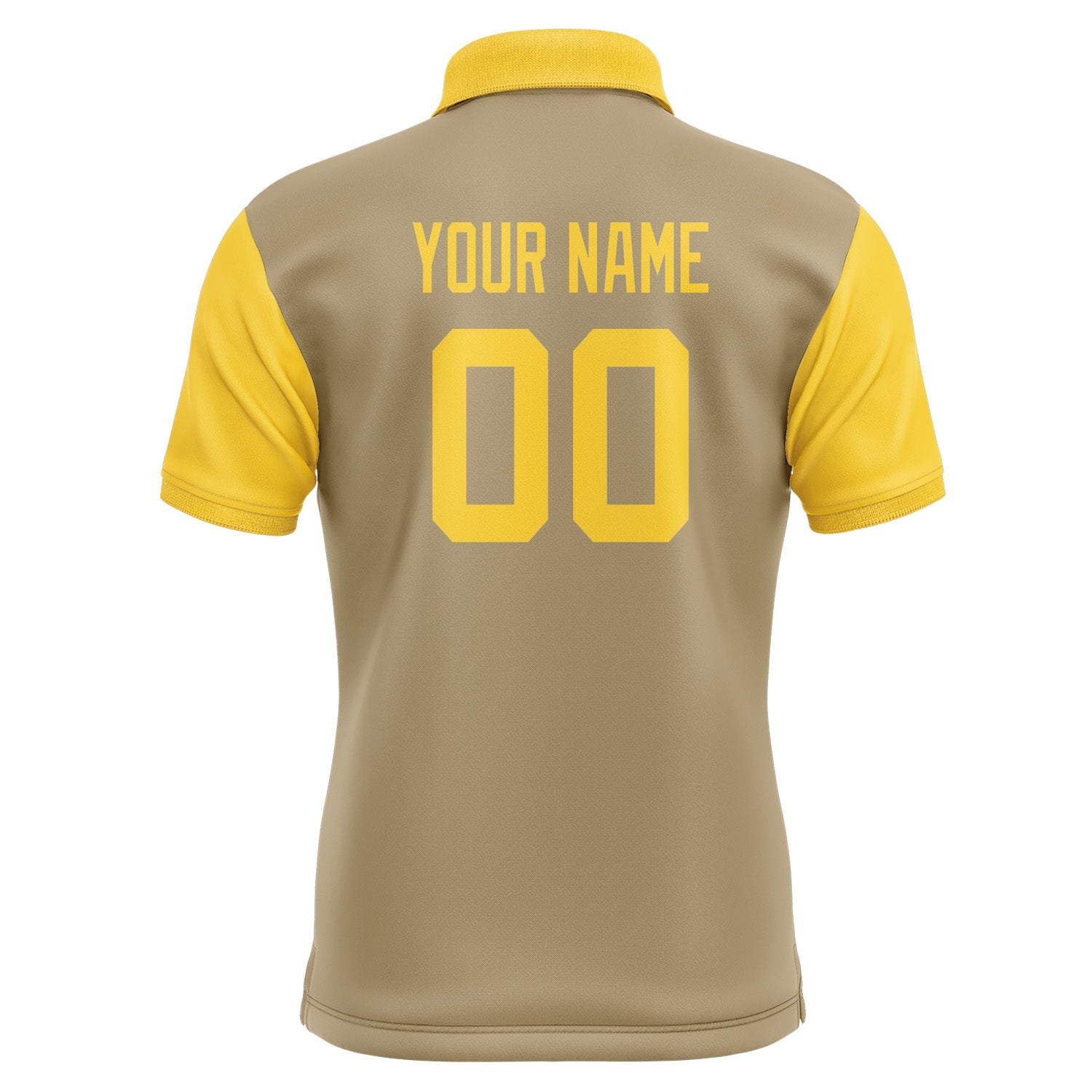 Custom Light Khaki Gold Short-Sleeve Polo Shirt PO253030B130