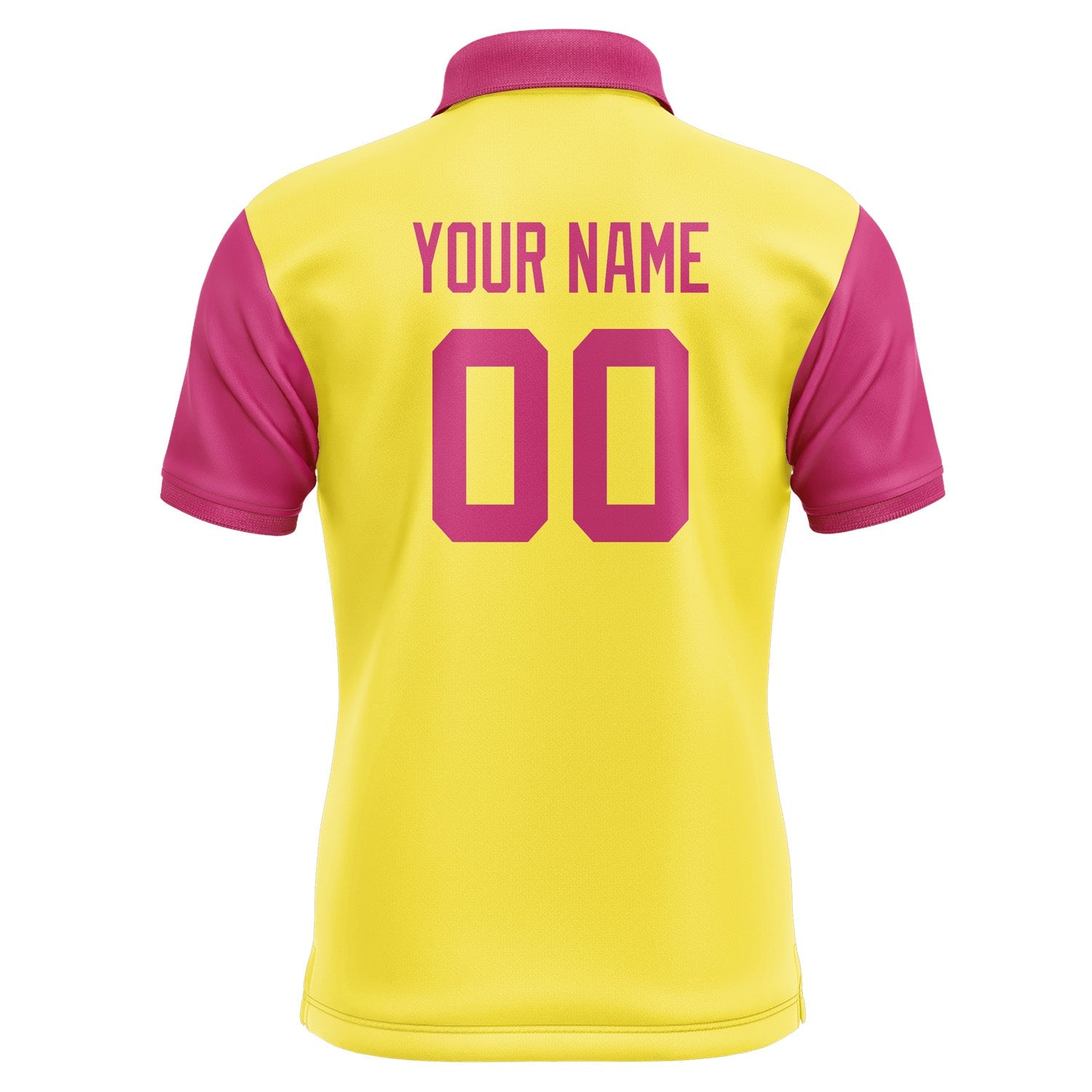 Custom Light Yellow Pink Short-Sleeve Polo Shirt PO261313B113