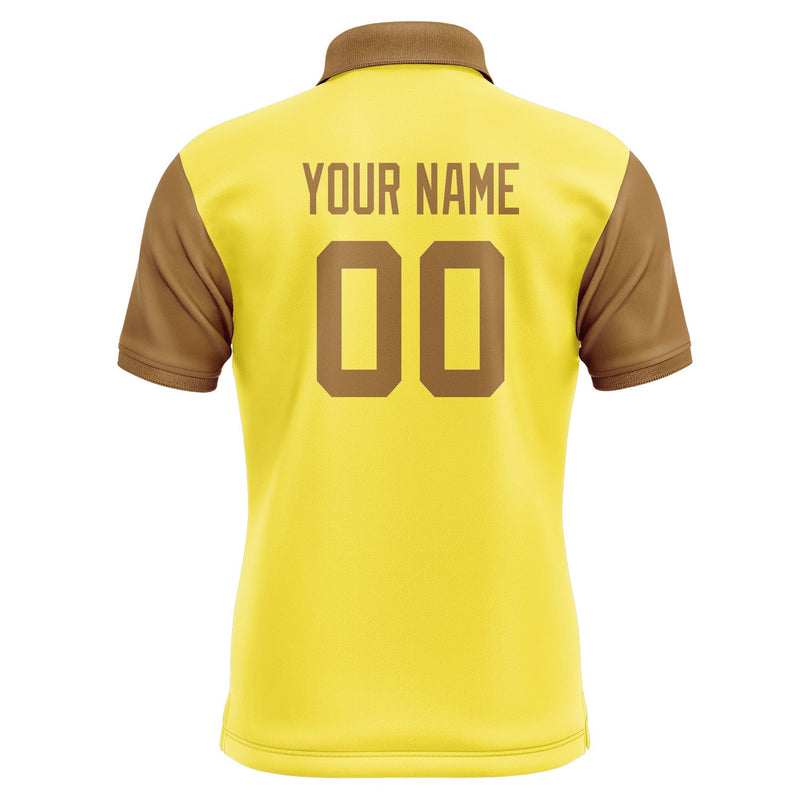 Custom Light Yellow Khaki Short-Sleeve Polo Shirt PO262222B122