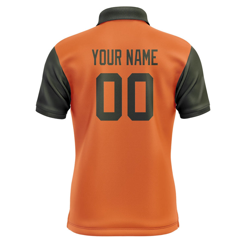 Custom Orange Olive Short-Sleeve Polo Shirt PO280202B102
