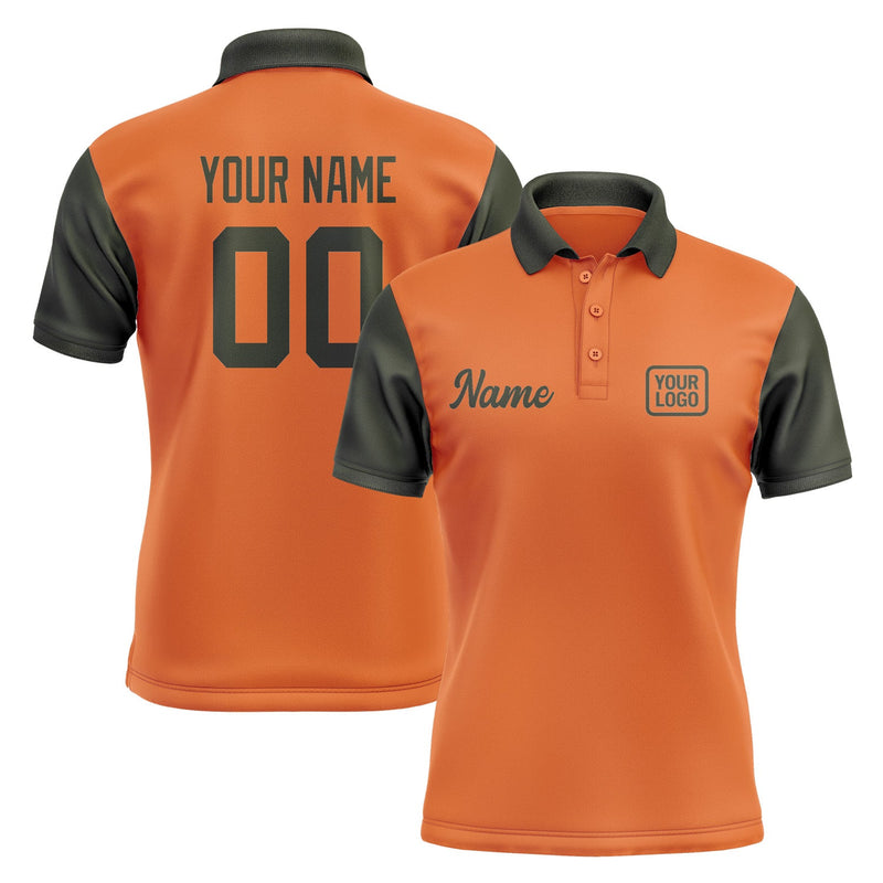Custom Orange Olive Short-Sleeve Polo Shirt PO280202B102