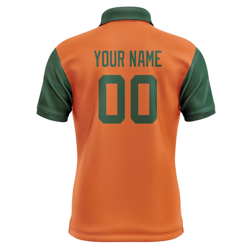 Custom Orange Green Short-Sleeve Polo Shirt PO280505B105