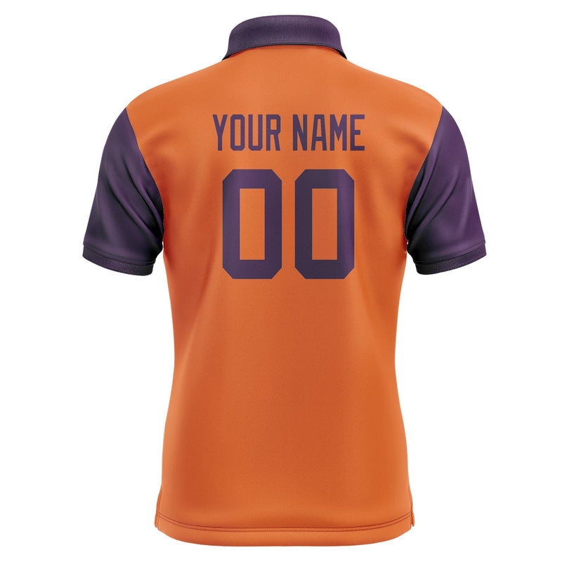 Custom Orange Purple Short-Sleeve Polo Shirt PO280707B107