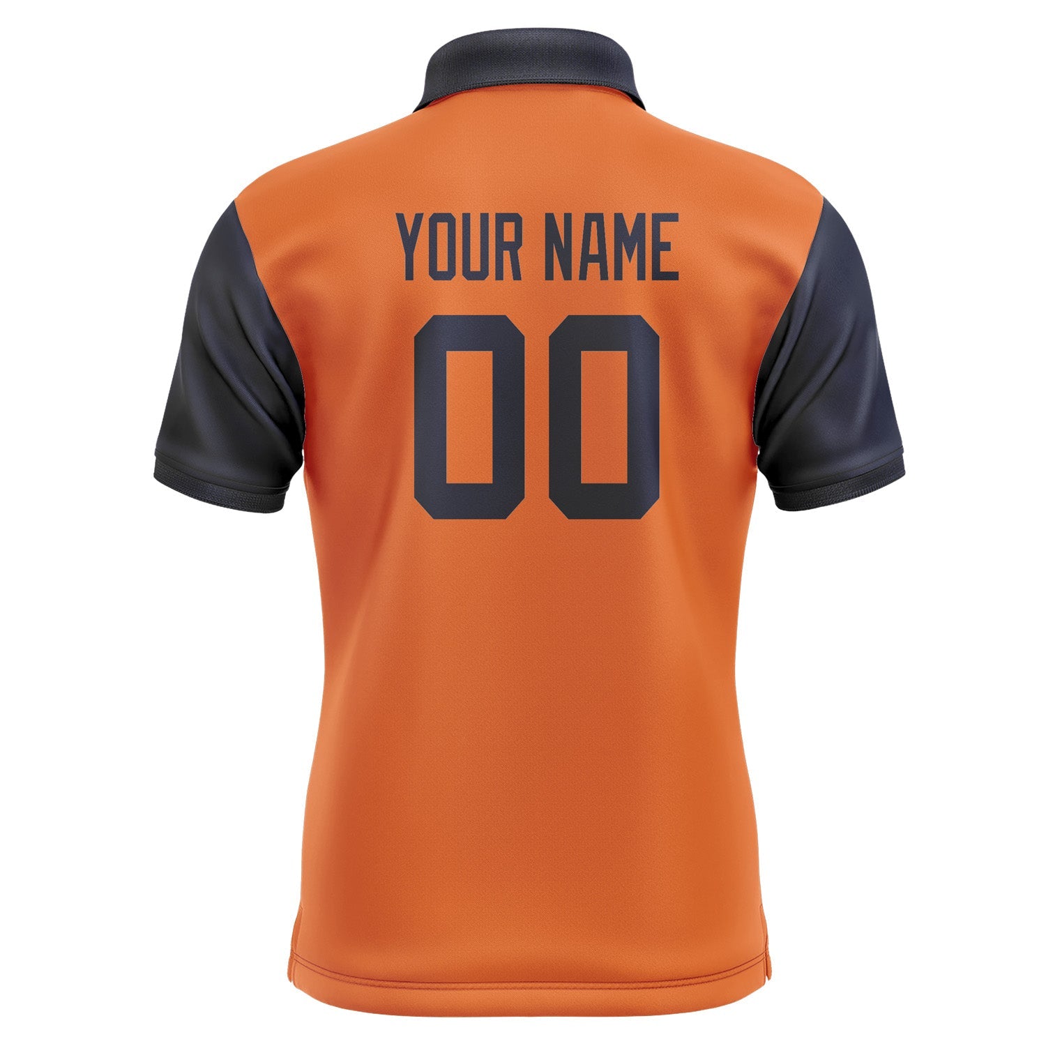 Custom Orange Navy Short-Sleeve Polo Shirt PO281111B111