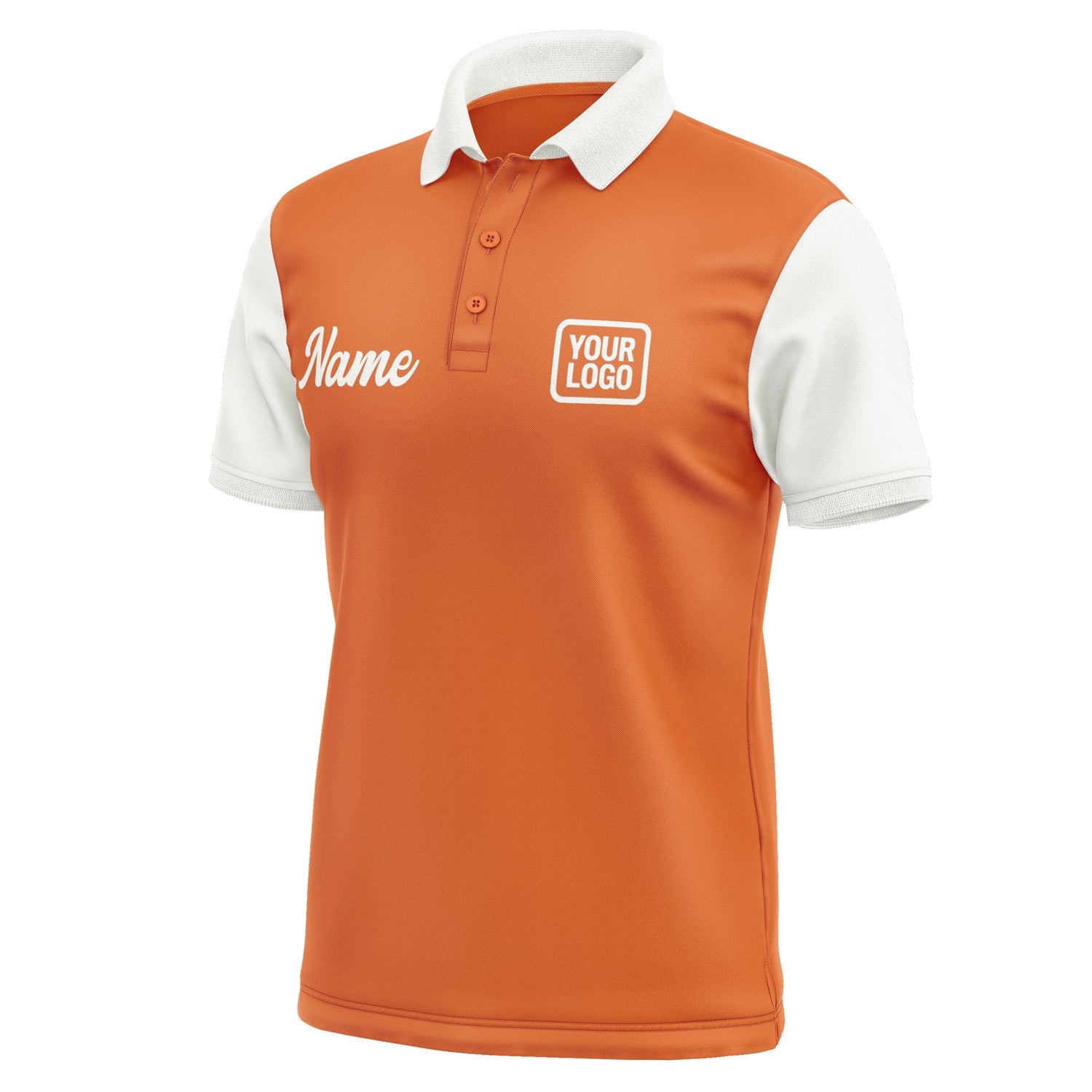 Custom Orange White Short-Sleeve Polo Shirt PO281818B118