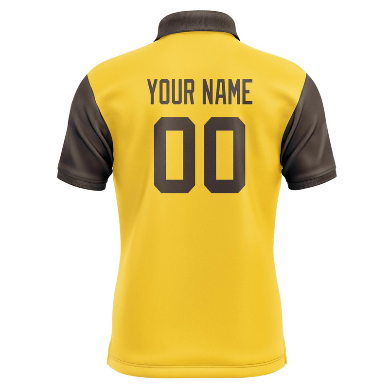 Custom Gold Brown Short-Sleeve Polo Shirt PO300101B101