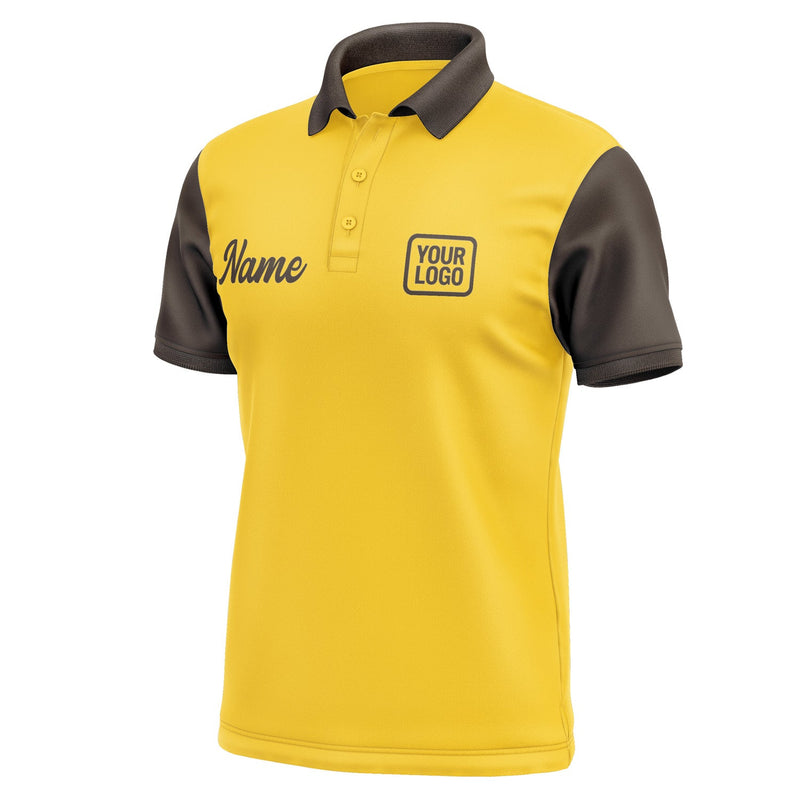 Custom Gold Brown Short-Sleeve Polo Shirt PO300101B101