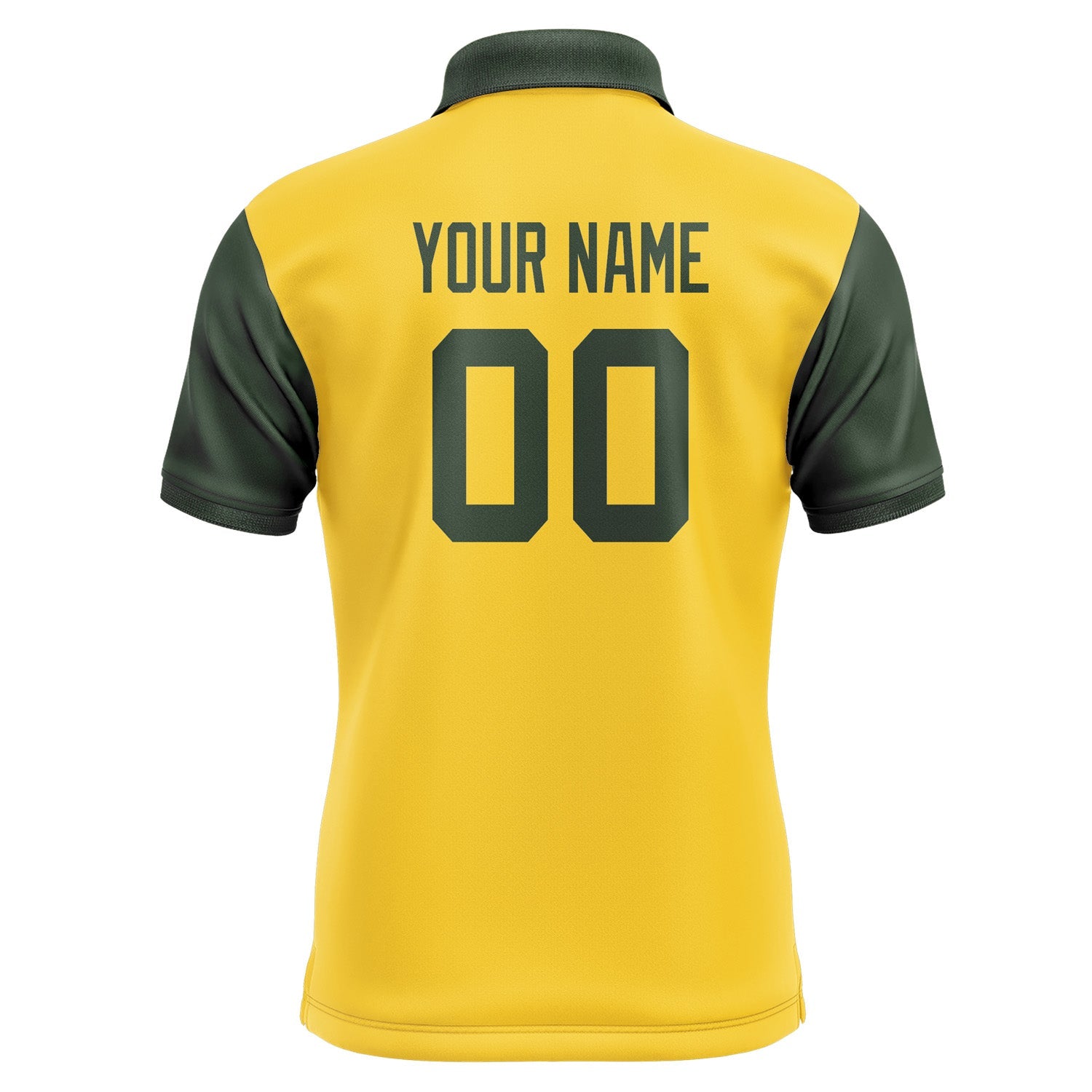 Custom Gold Dark Green Short-Sleeve Polo Shirt PO300606B106