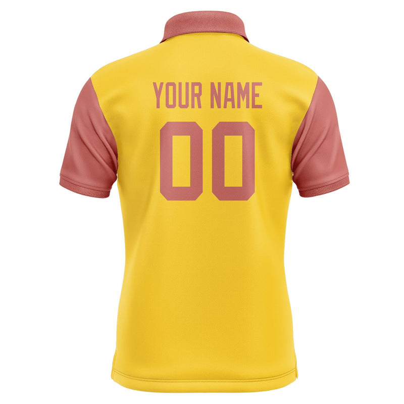 Custom Gold Copper Rose Short-Sleeve Polo Shirt PO302929B129
